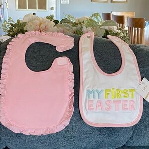 'My First Easter' & Monogramable Pink Bib